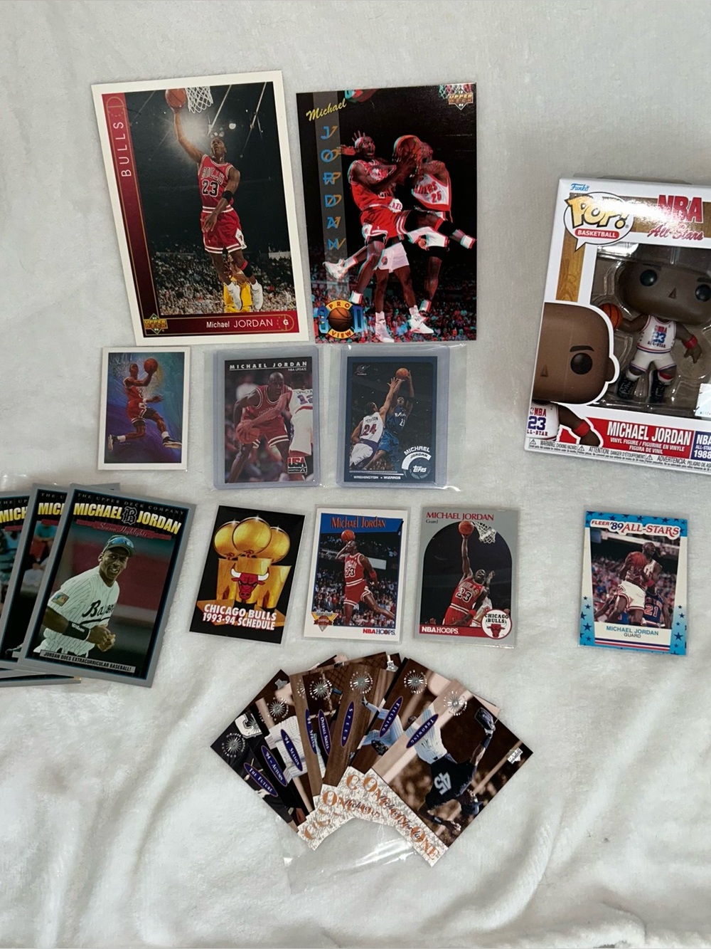 Michael Jordan MJ Basketball Card Lot and Funko Pop Chicago Bulls